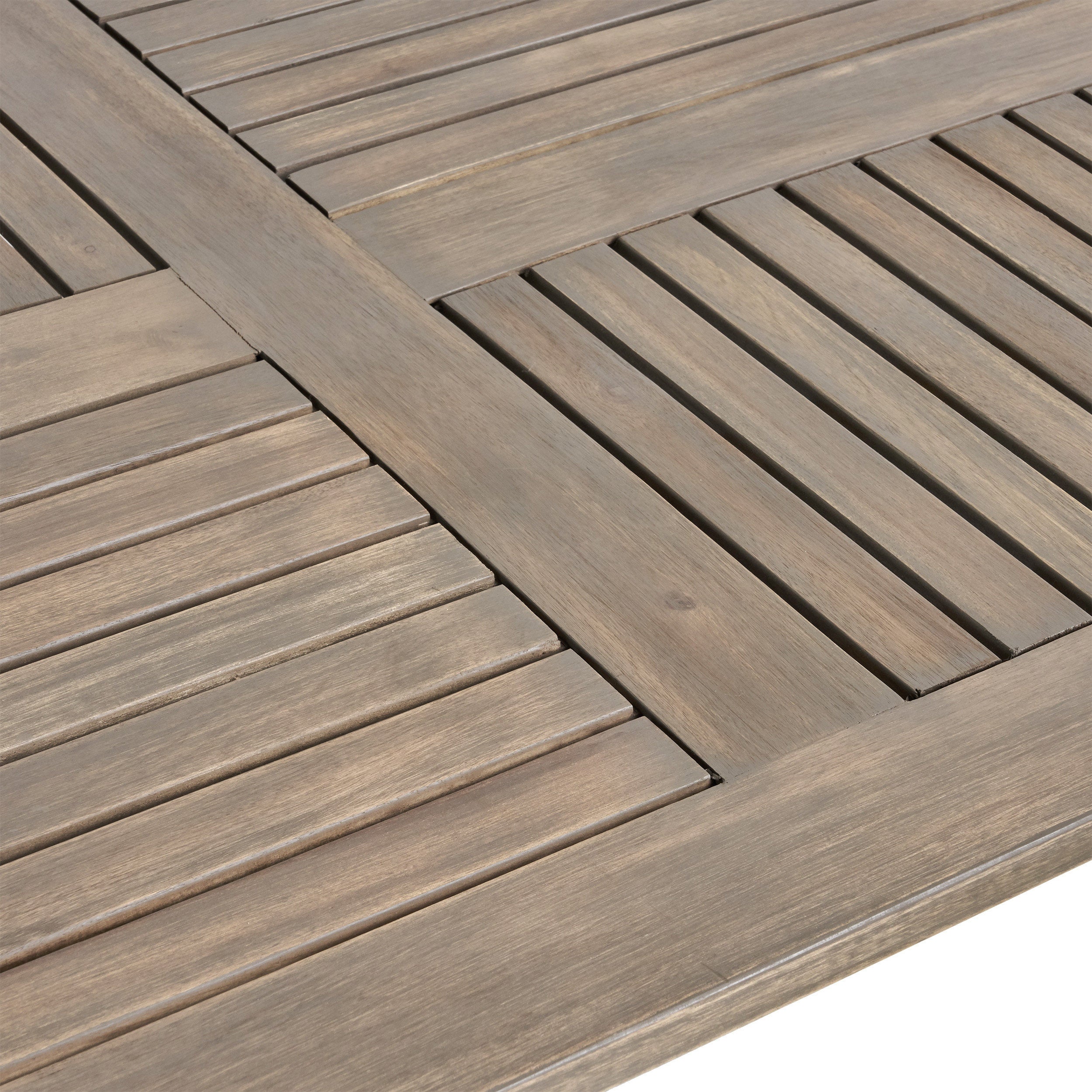 Acacia Wood 70' Dining Table - Stylish Gray Outdoor Table