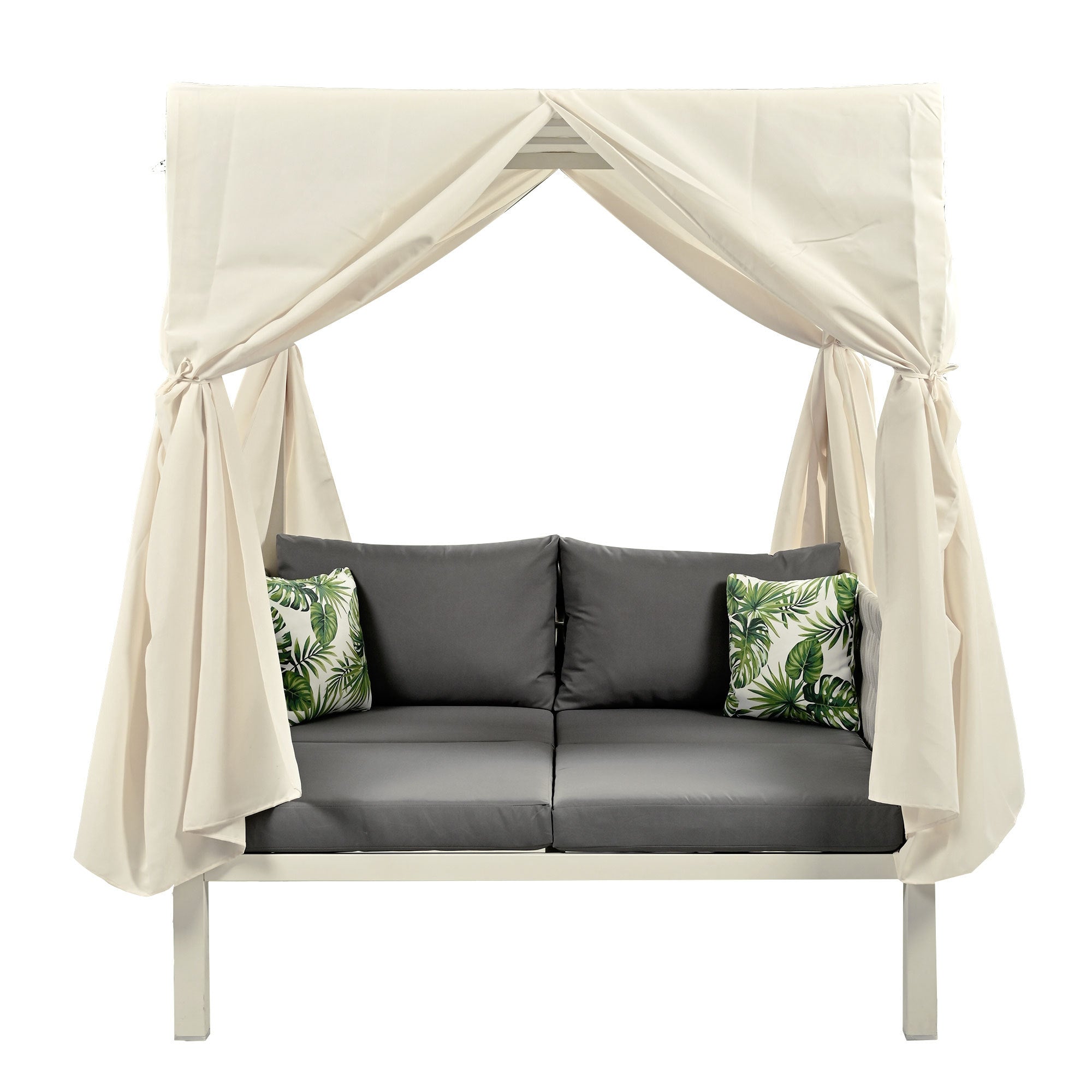 U_Style  Outdoor Patio Sunbed with Curtains, High Comfort, Suitable for Multiple Scenarios