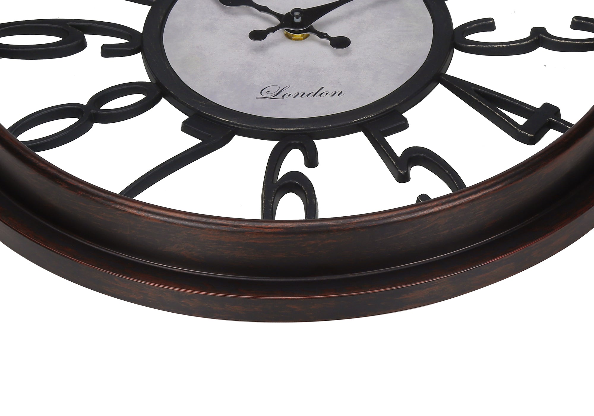 Clocks, 16' Round, Wall Clock, Antique Brown, Transitional