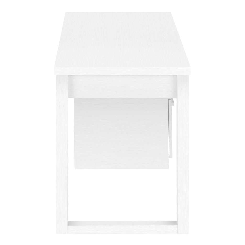 Computer Desk, Home Office, Laptop, Left, Right Set-up, Storage Drawers, 48'l, Work, White Laminate, Contemporary, Modern