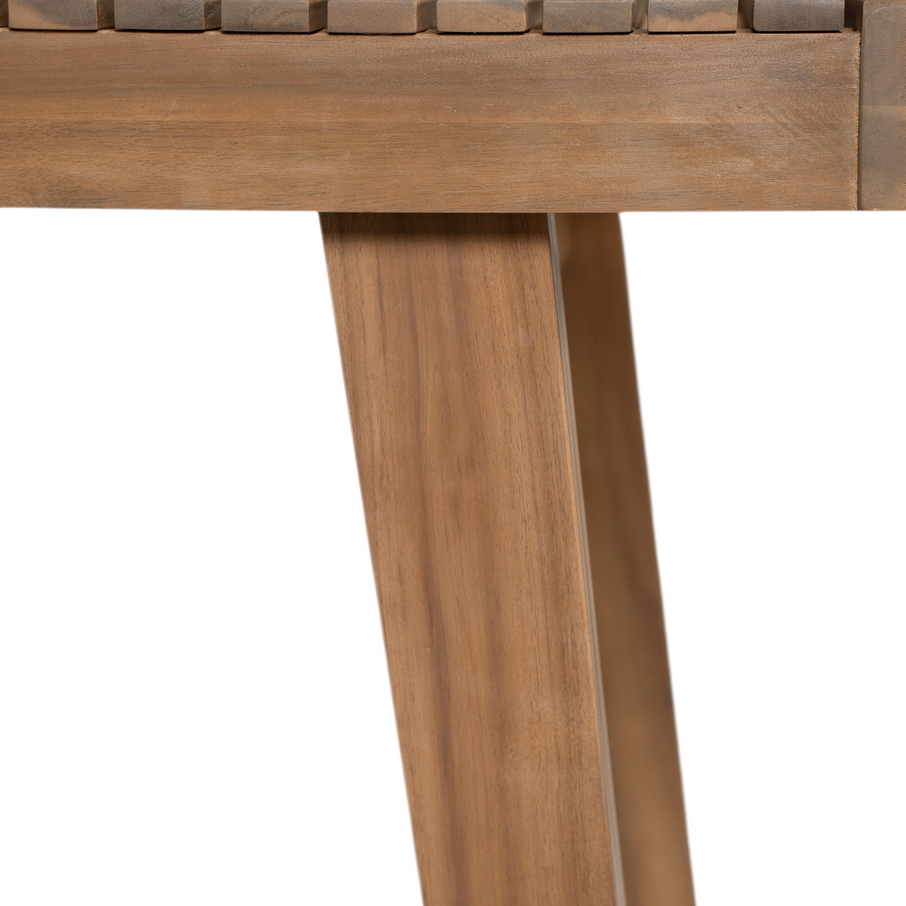 69' Acacia Wood Outdoor Dining Table with Slatted Top, 300 lbs Weight Capacity, Ideal for Patio & Garden Gatherings, Brown