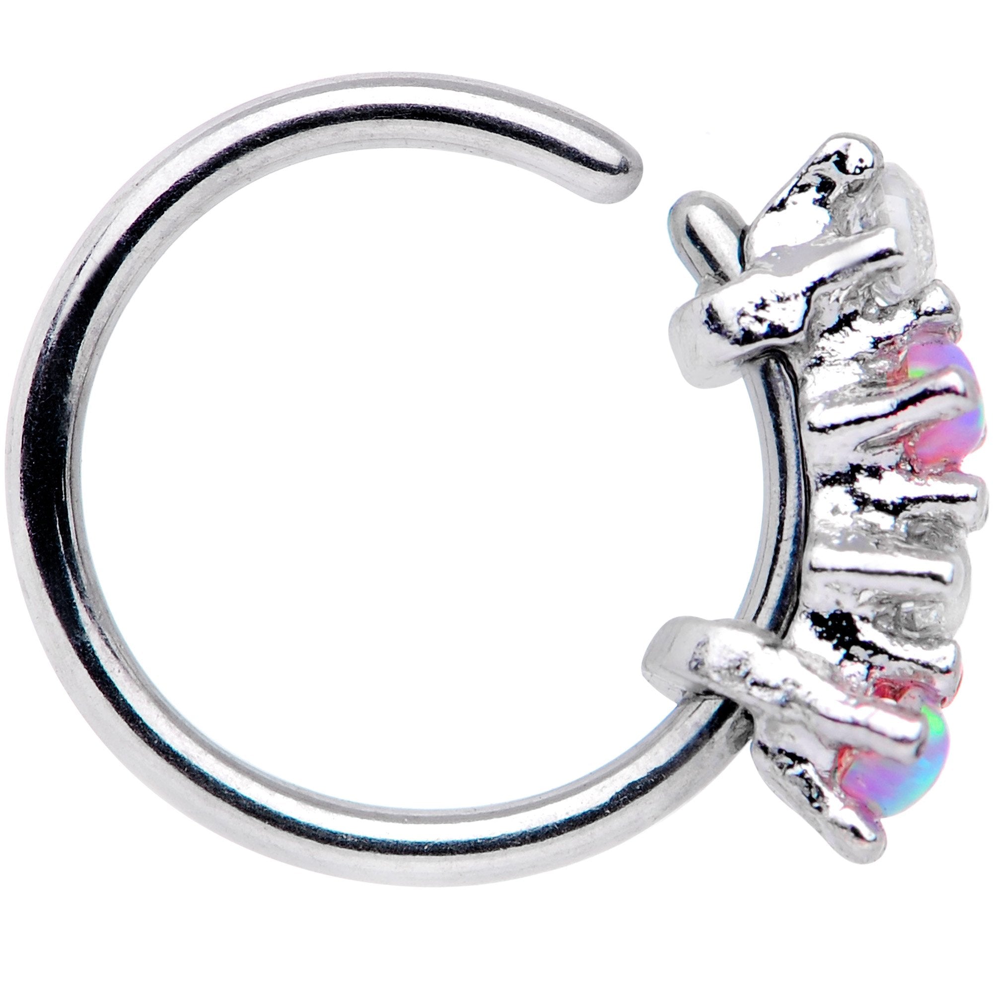 20G 5/16  Synthetic Opal Staccato Seamless Circular Ring