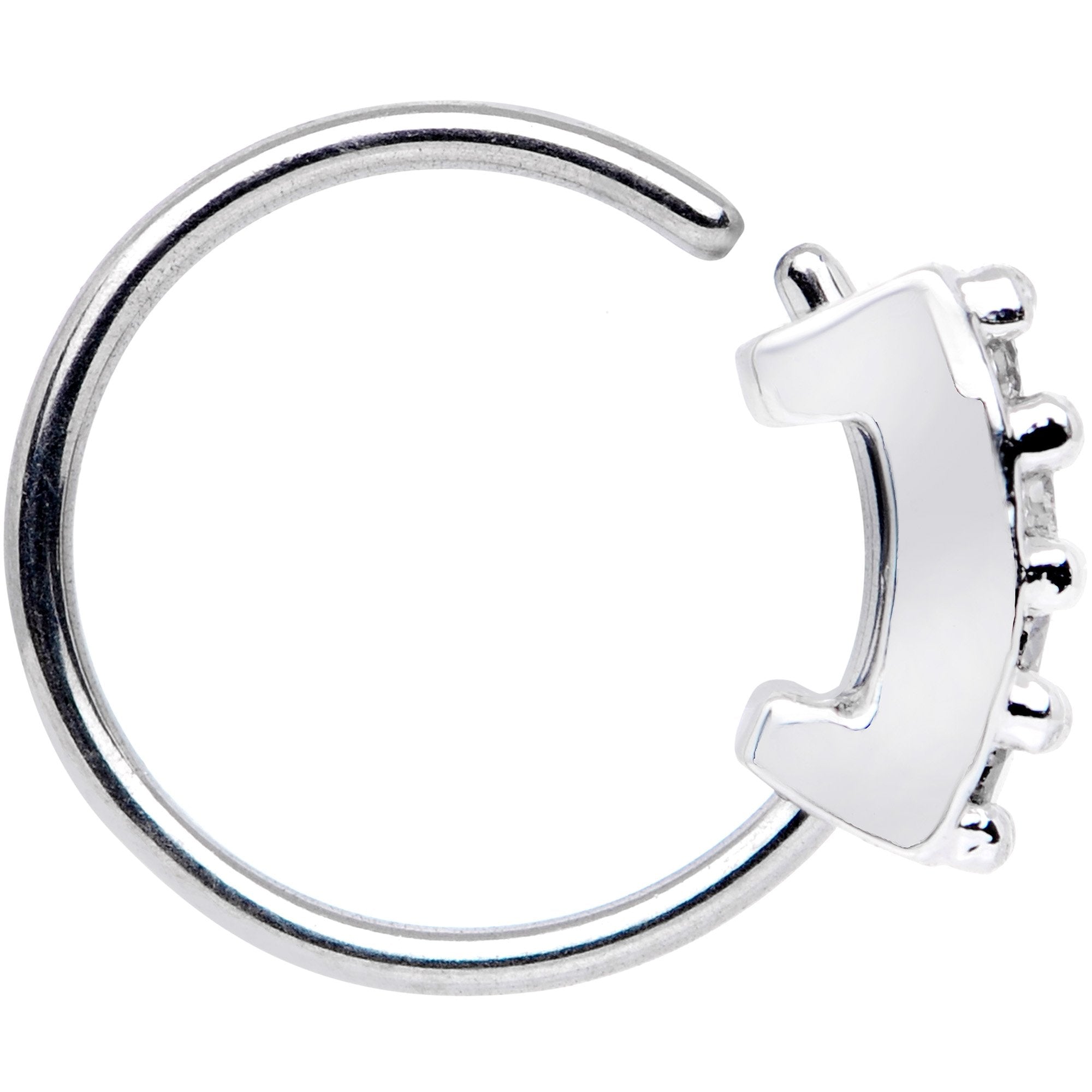 20G 5/16 Clear CZ Gem Quartet Shine Seamless Circular Ring