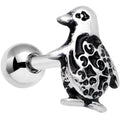 16G 1/4 Detailed Penguin Cartilage Tragus Earring