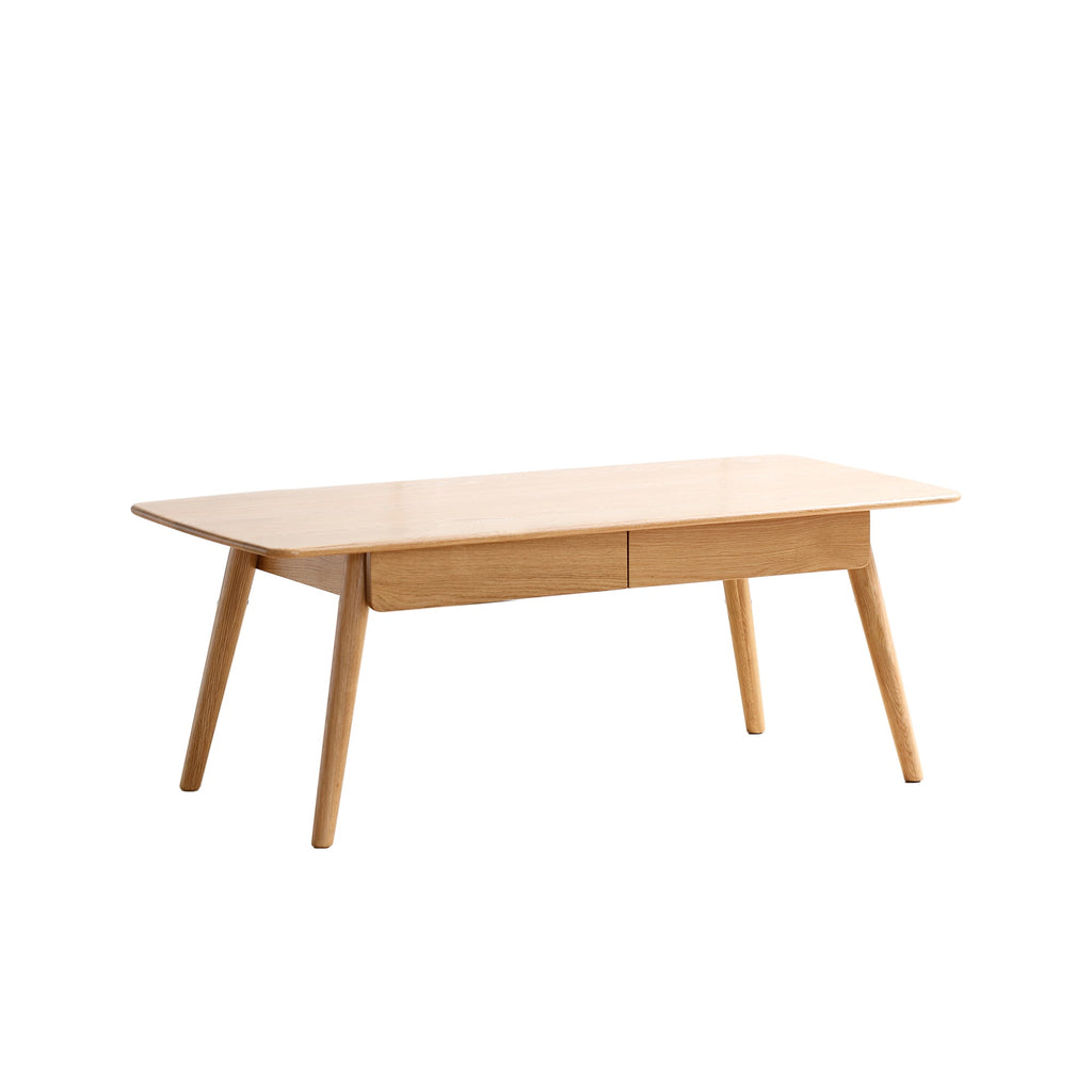 Center table Low Table 100% solid wood Top plate Desk Coffee table Width 120 x Depth 56 x Height 45 cm Study desk Work from home Easy to assemble Natural wood with storage shelf Natural writing desk