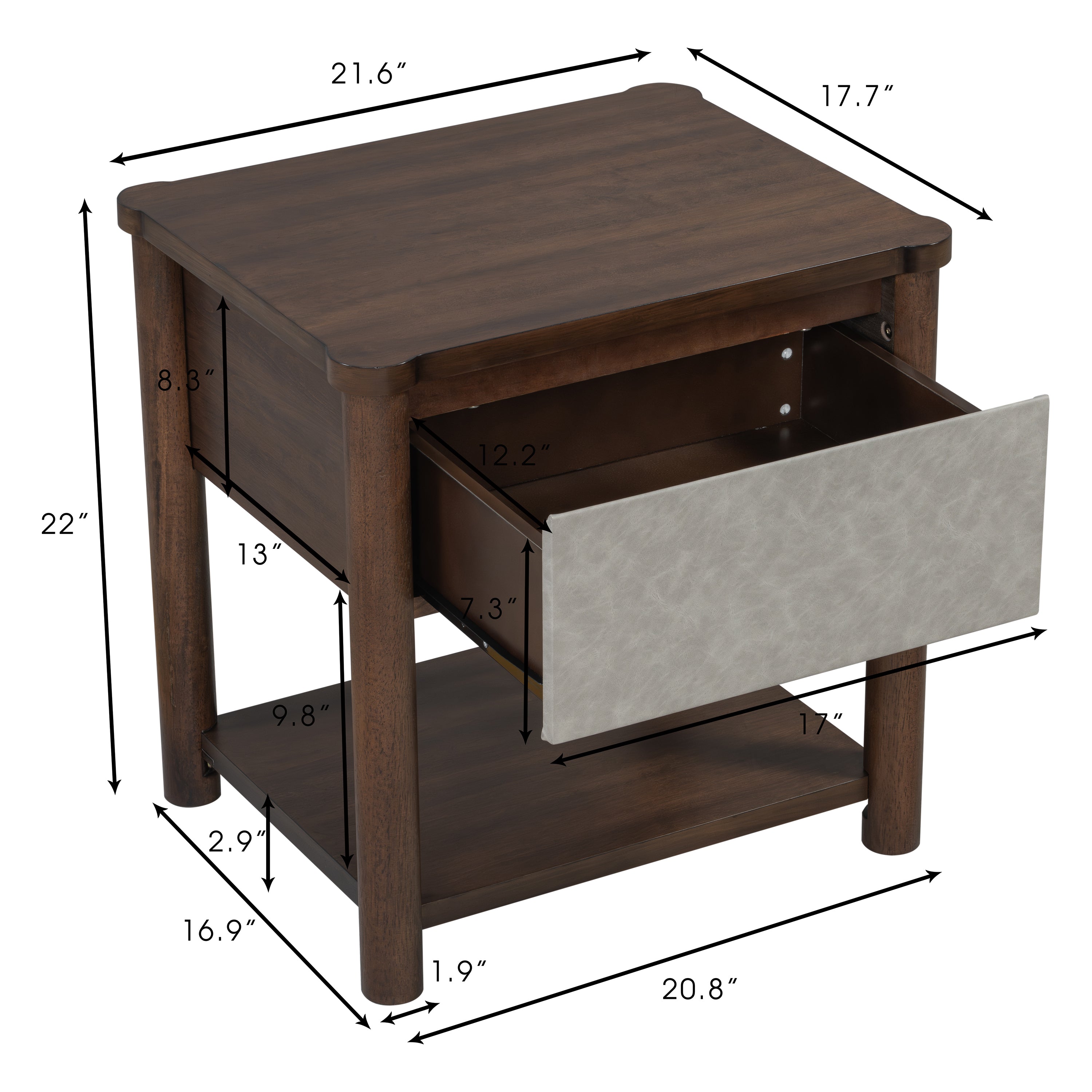 Modern King Bed Frame Set with 2 Nightstands, Light Gray Wood Platform Bed with Headboard and Matching Bedside Tables for Bedroom