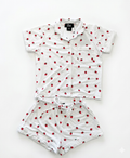 FBZ - 2 Pc Girls Pajama Top & Shorts Set, Strawberry