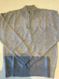 Isaac Mizrahi - Light Gray Boys Solid 1/4 Zip Sweater