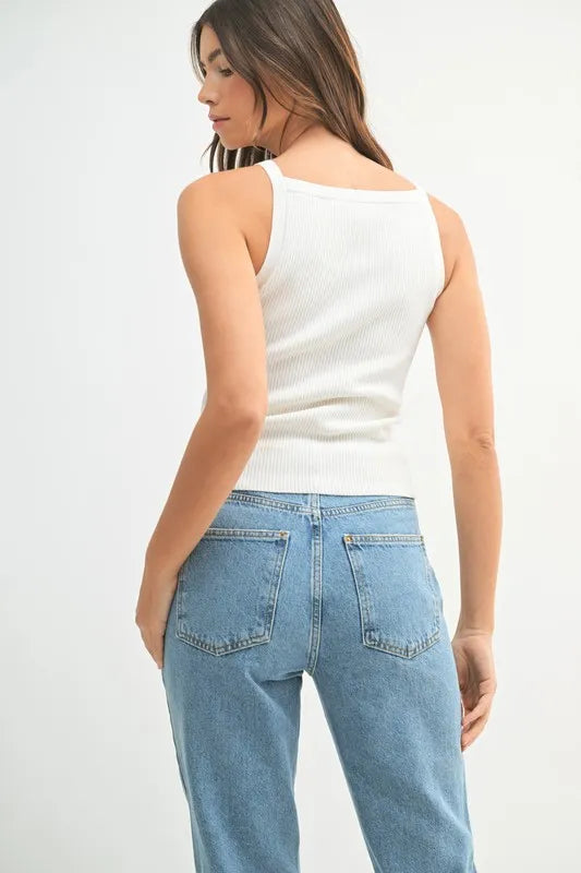 MABLE Ribbed Knit Tank