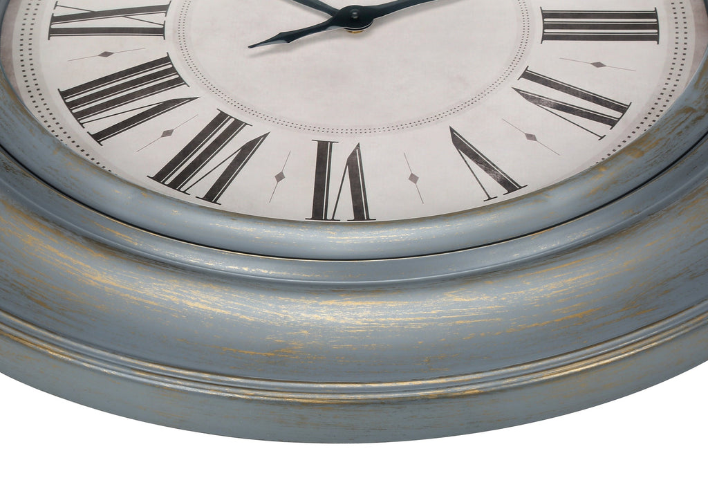 Clocks, 30' Round, Large Oversized, Wall Clock, Antique Blue, Transitional
