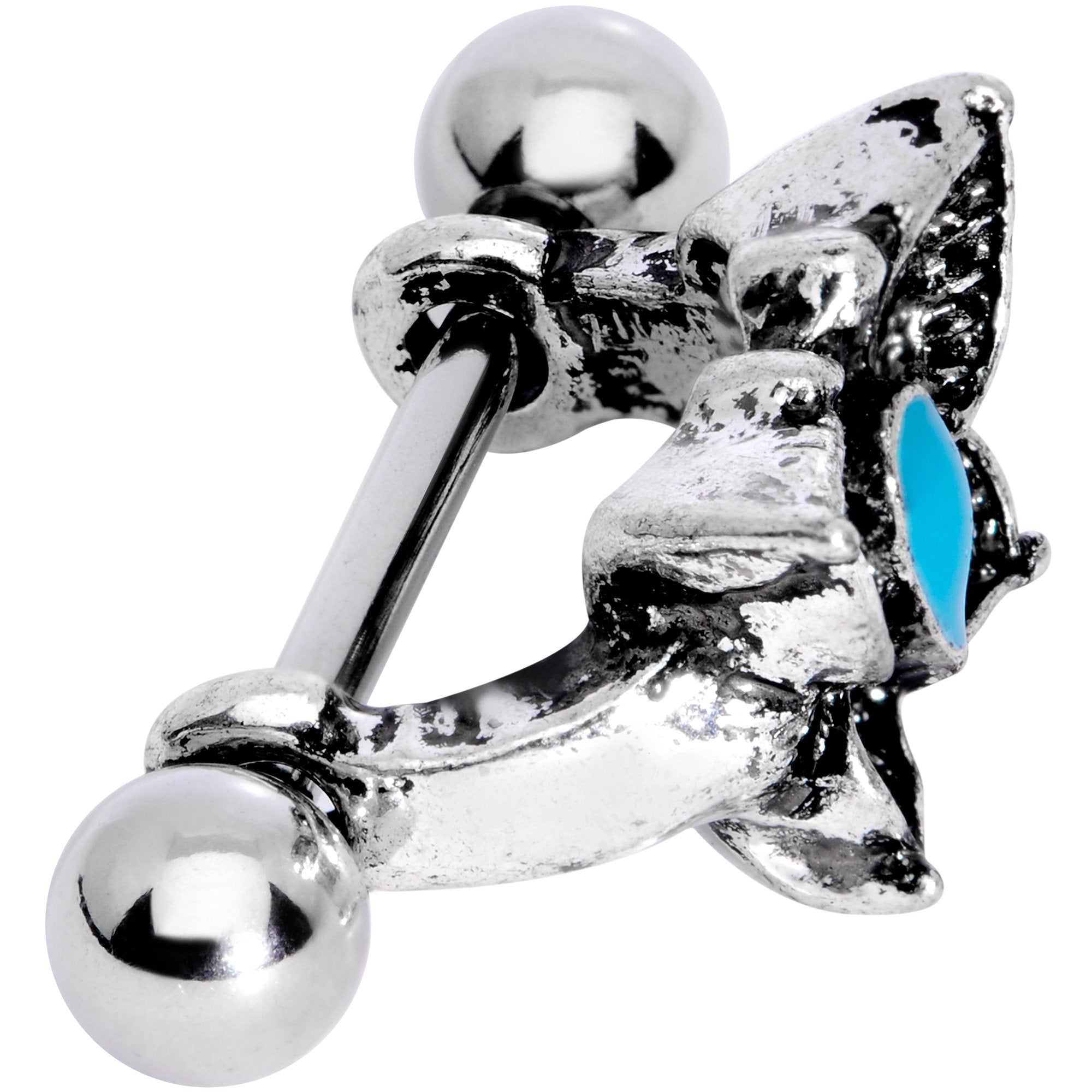 16G 1/2 Faux Turquoise Butterfly Cartilage Cuff