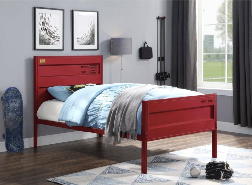 Cargo Red Finish Full Bed