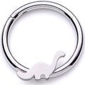16G 3/8 Itty Bitty Brontosaurus Dinosaur Hinged Segment Ring