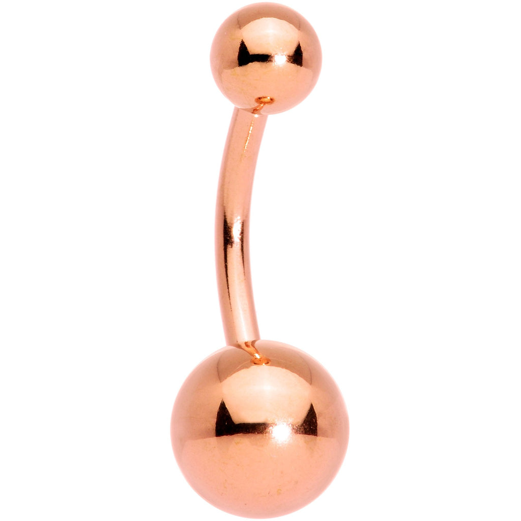 Clear Gem Blue Faux Druzy Rose Gold Tone Crescent Moon Belly Ring Set