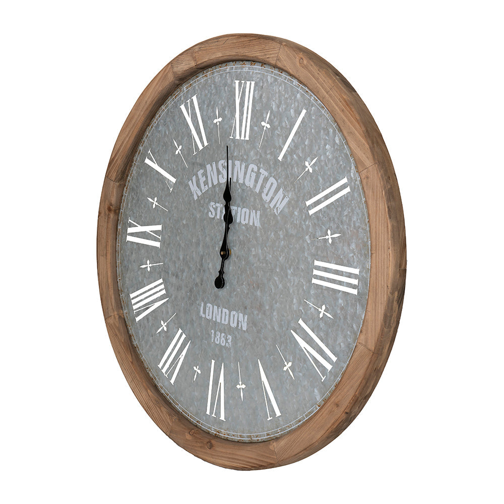 D32.3' Grant Oversized Wall Clock with Fir Wood Frame