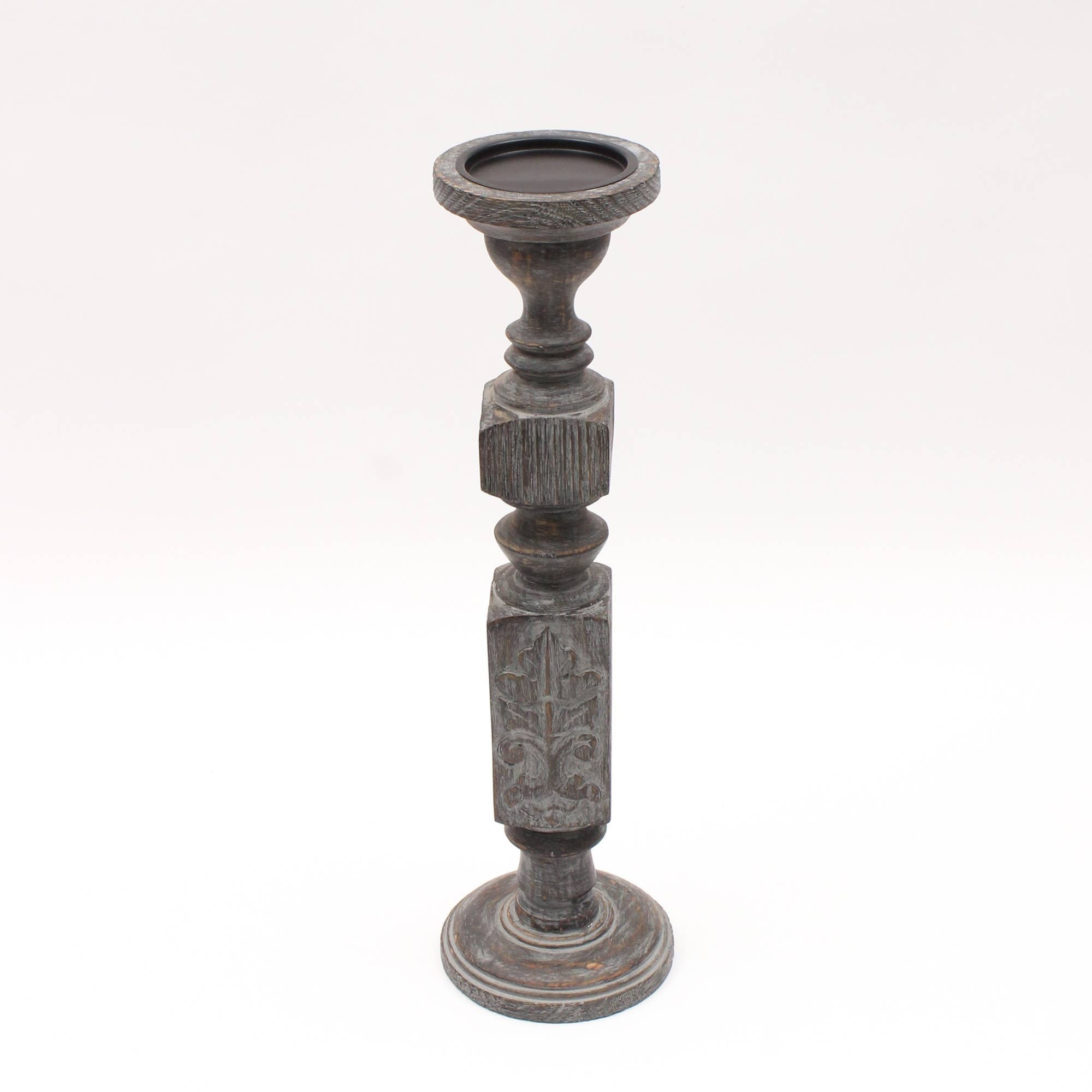 Decorative Wooden Centerpiece Candle Holder – 6x21'' – Elegant Candle Stand for Any Occasion