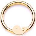 16G 3/8 Gold Tone Whale of a Hinged Segment Ring