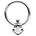 16G 3/8 Nautical Anchor Hinged Segment Ring