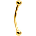 16G 1/2 Gold Tone Curved Barbell