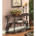 Gretta Merlot 2-Shelf Sofa Console Table