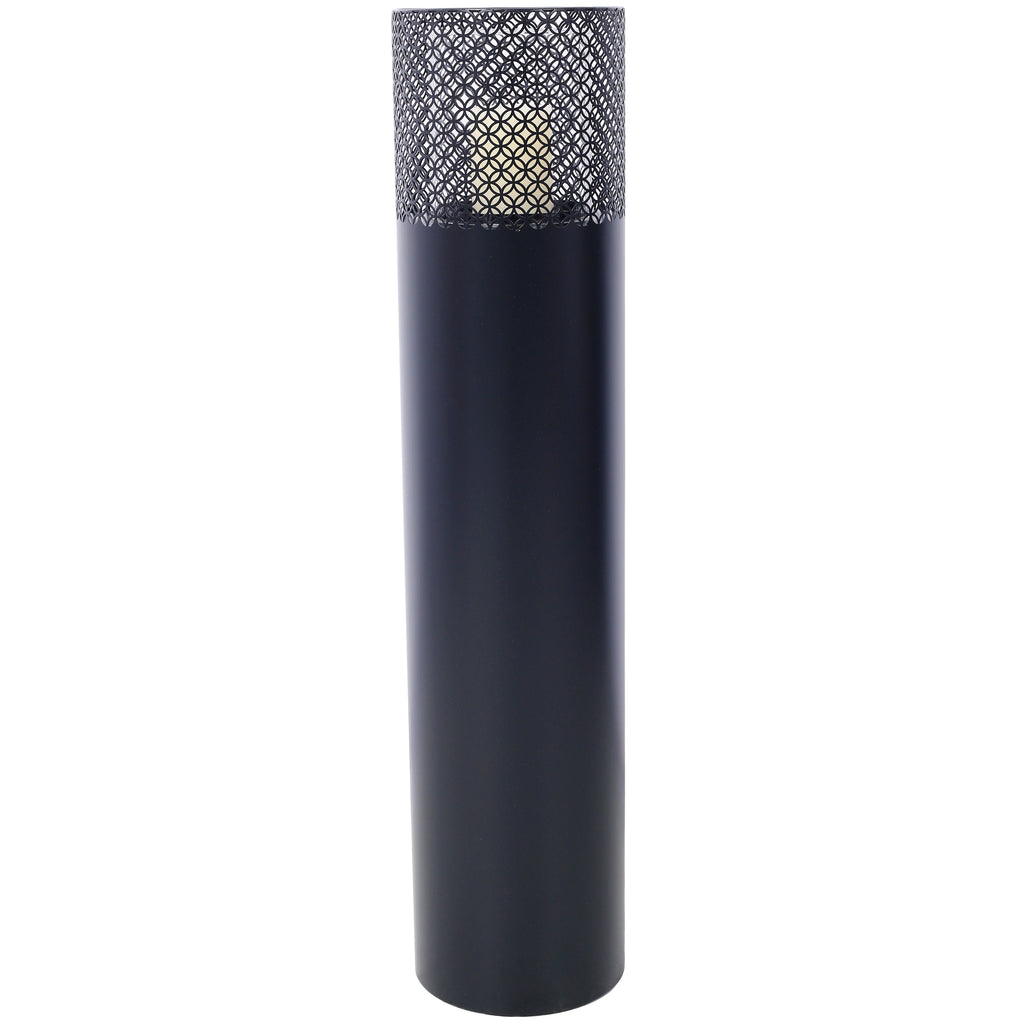 Lantern Column, Set of 2, Decorative Column for Garden in  Industrial Design, Lantern for Outdoor and Indoor, Lantern Including Candles, Oriental, 37 1/2+ 29 1/2 in