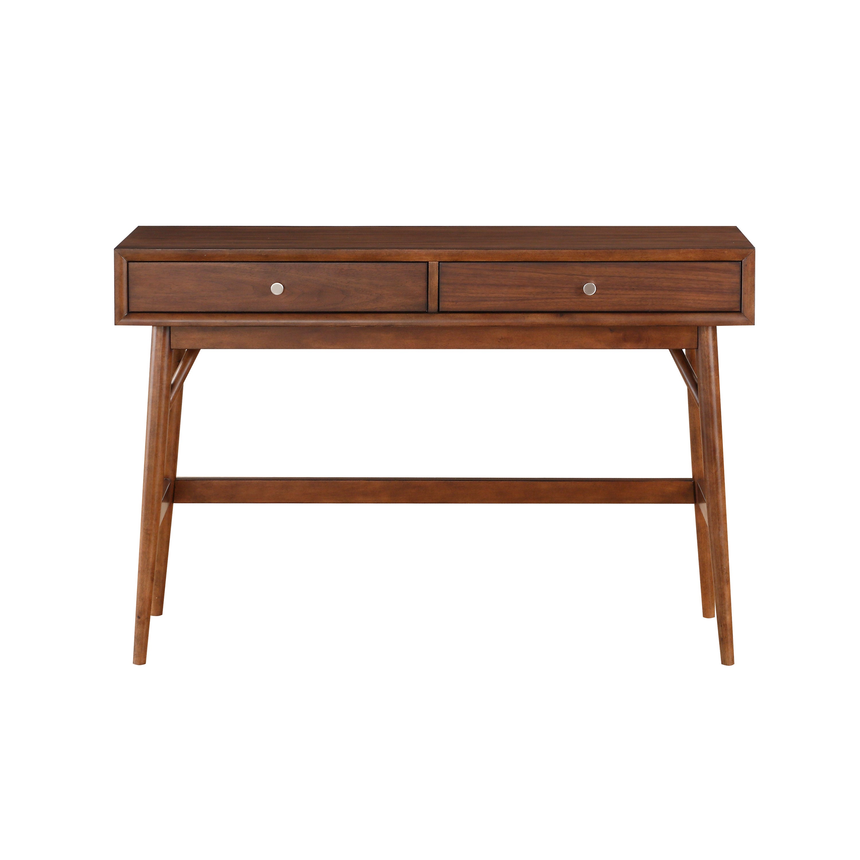 Sofa Table with Drawers Brown Finish Living Room Furniture 1pc