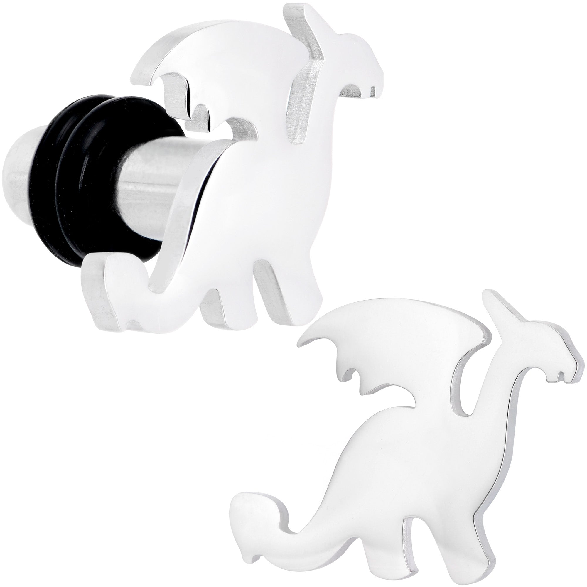 Steel Fantasy Dragon Single Flare Plug Set 14G to 2G