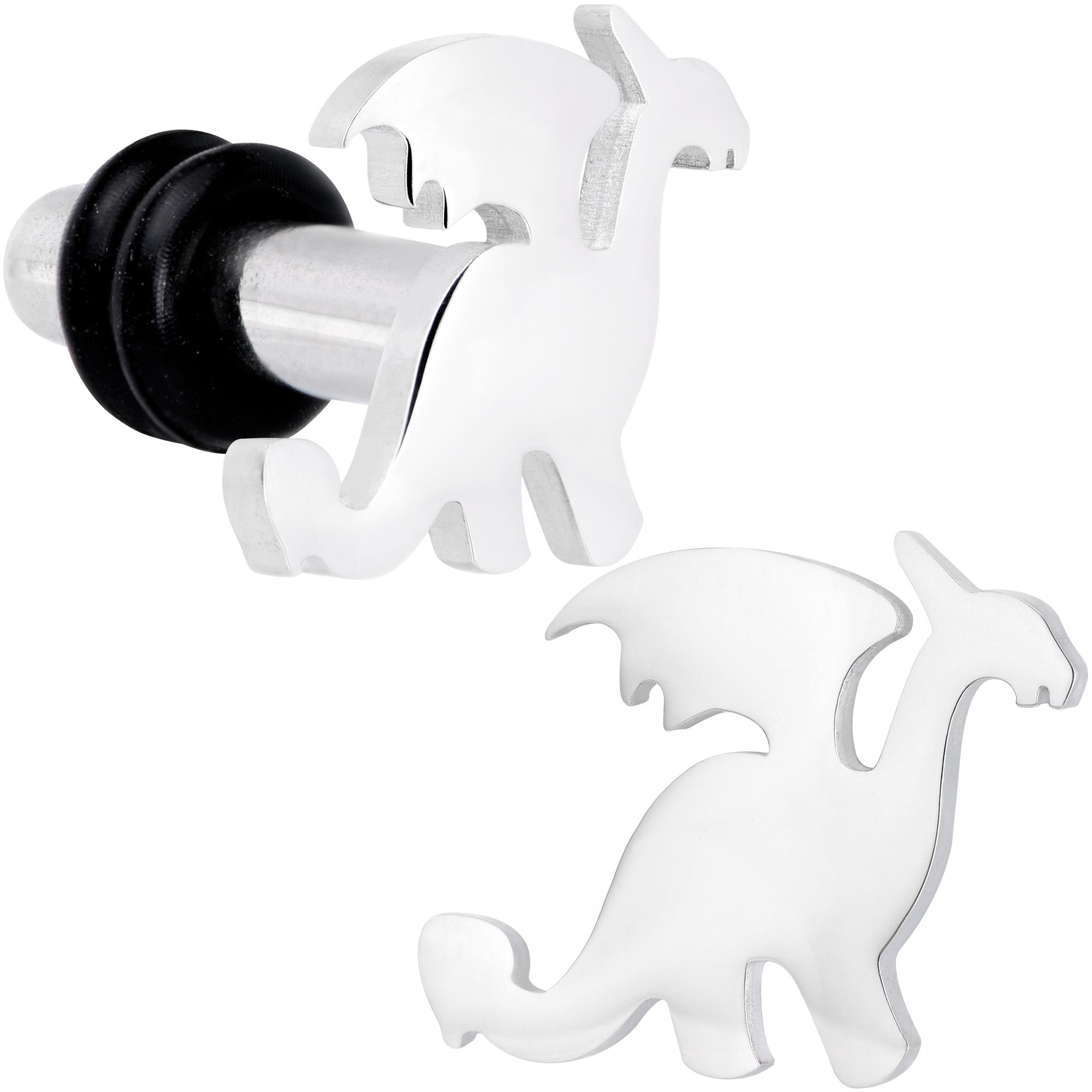Steel Fantasy Dragon Single Flare Plug Set 14G to 2G