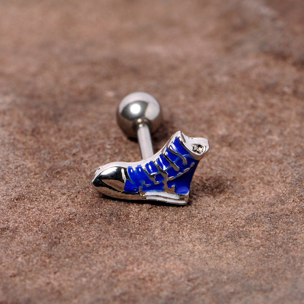 16G 1/4 Blue High Top Sneaker Cartilage Tragus Earring
