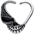 16G 3/8 Skull Halloween Right Heart Closure Ring