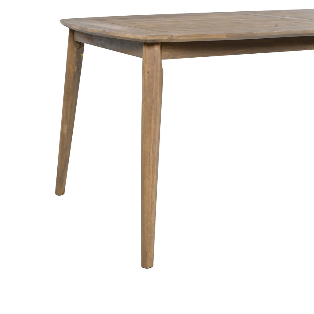 Acacia Wood Dining Table 8-Person Outdoor Table, Farmhouse Furniture for Patio, Garden, Backyard, Light Brown 180 LBS Weight Capacity 70.75'L