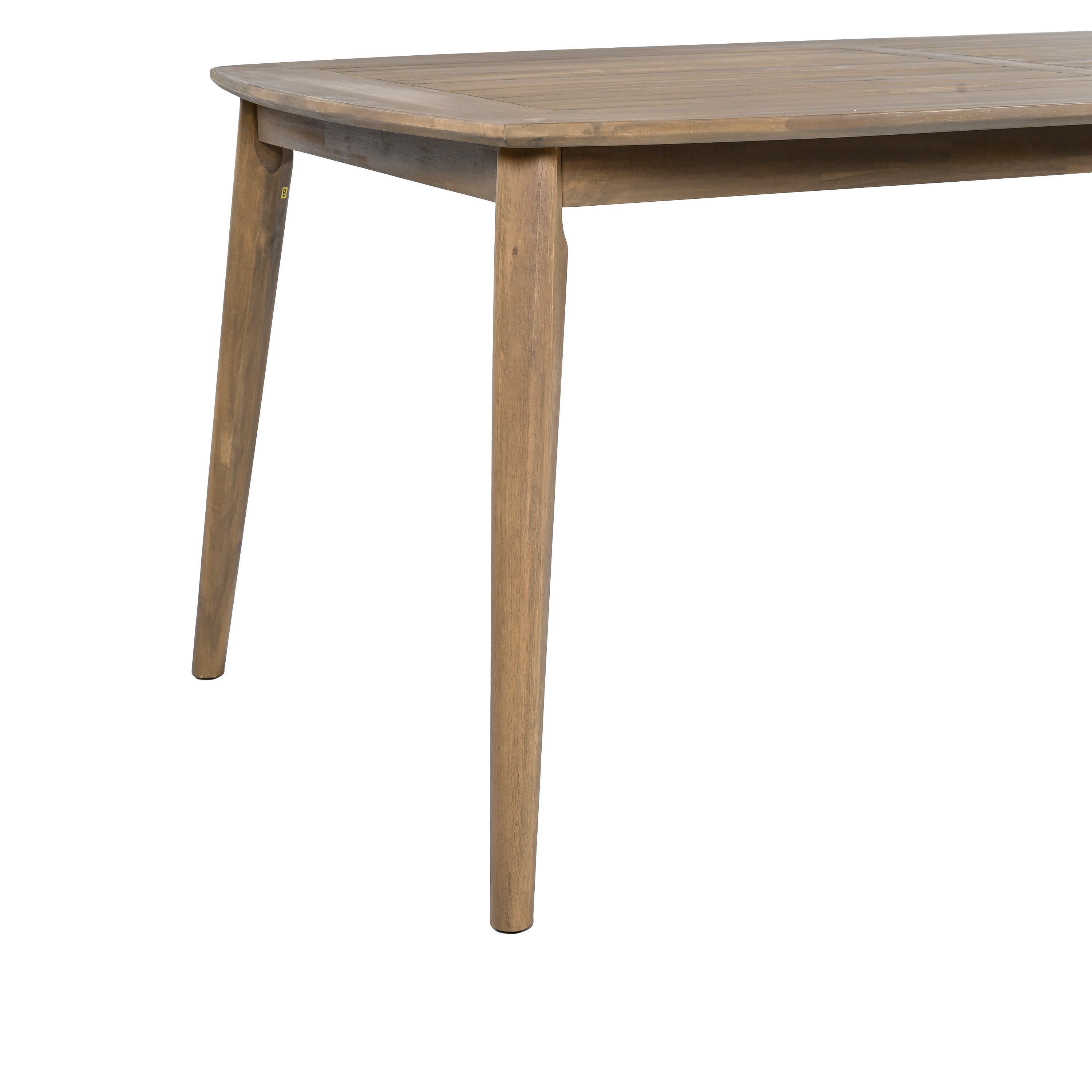 Acacia Wood Dining Table 8-Person Outdoor Table, Farmhouse Furniture for Patio, Garden, Backyard, Light Brown 180 LBS Weight Capacity 70.75'L