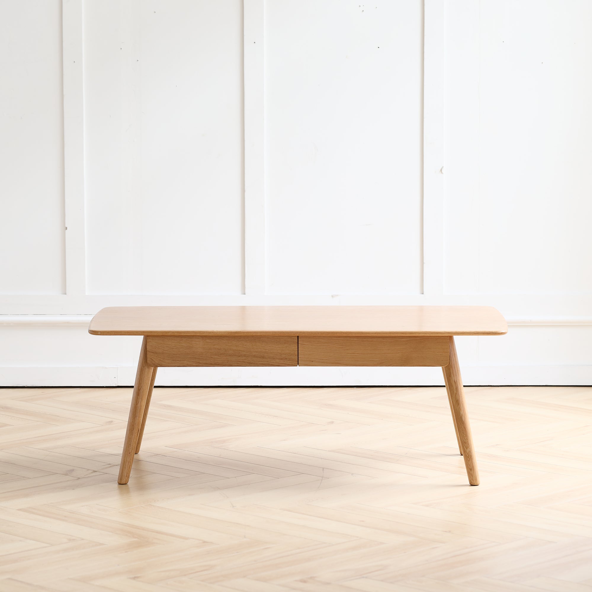 Center table Low Table 100% solid wood Top plate Desk Coffee table Width 120 x Depth 56 x Height 45 cm Study desk Work from home Easy to assemble Natural wood with storage shelf Natural writing desk