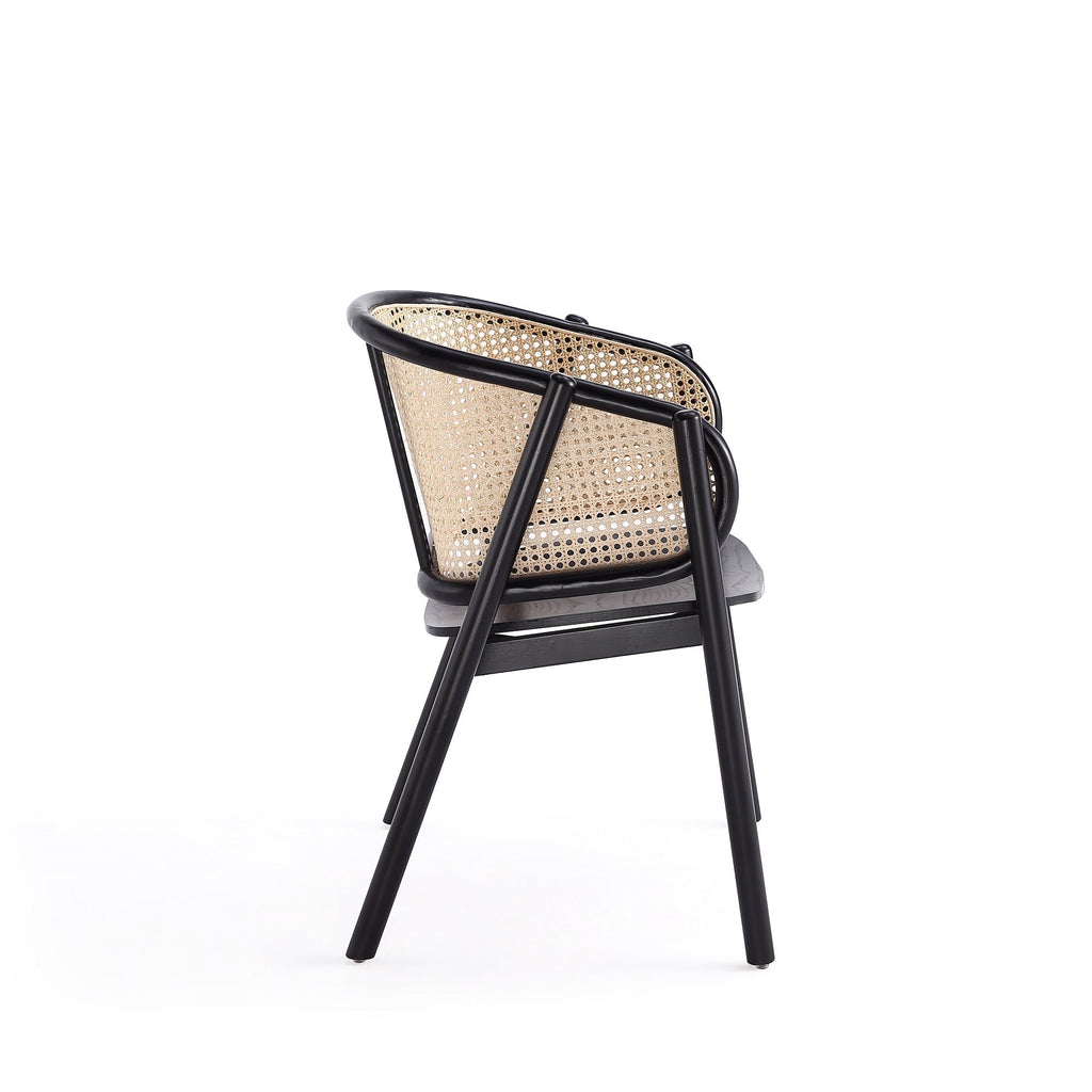 Accent Armchair in Black and Natural