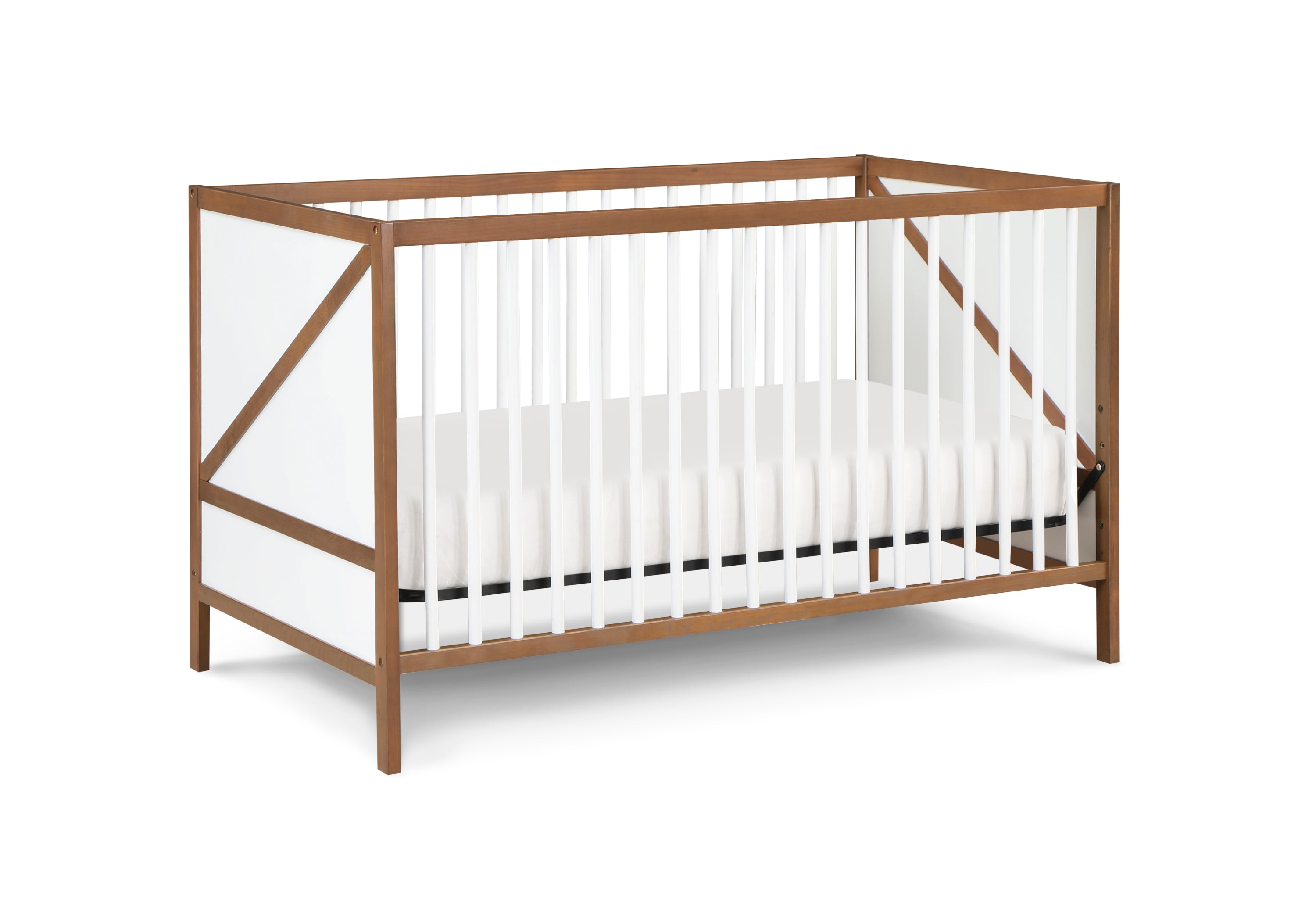 Pixie Zen 3-in-1 Crib in Walnut/White