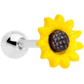 16G 1/4 Yellow Sunflower Cartilage Tragus Earring