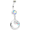 Aurora Gem Sun Moon Star Dangle Belly Ring
