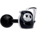 16G 1/4 Black Grim Reaper Halloween Cartilage Tragus