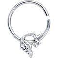 16G 3/8 Clear Gem Silhouette Unicorn Closure Ring