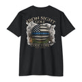 Thin Blue Line Golf Ball T-Shirt — Iron Sight Golf Code Four Design