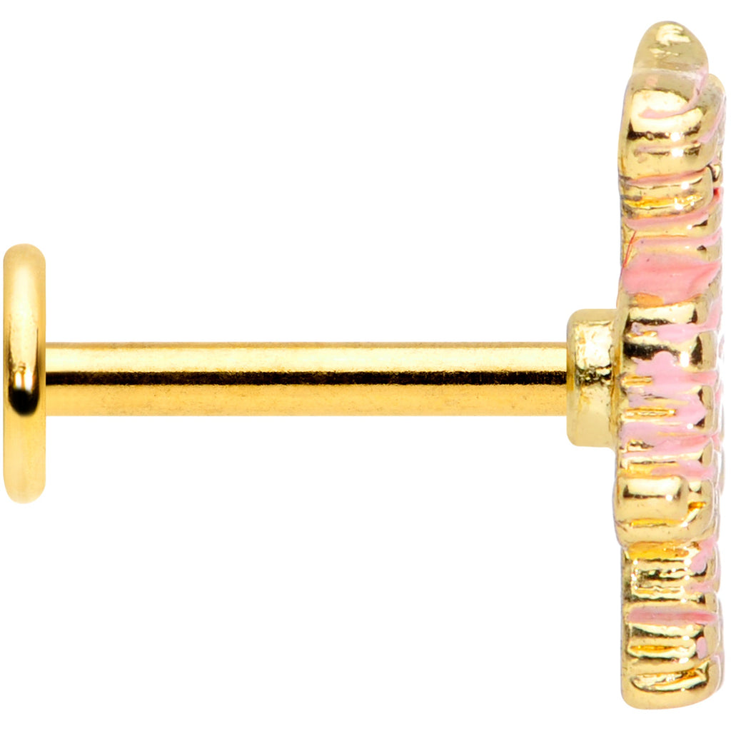 16G 5/16 Gold Tone Mummy Halloween Labret Monroe Tragus