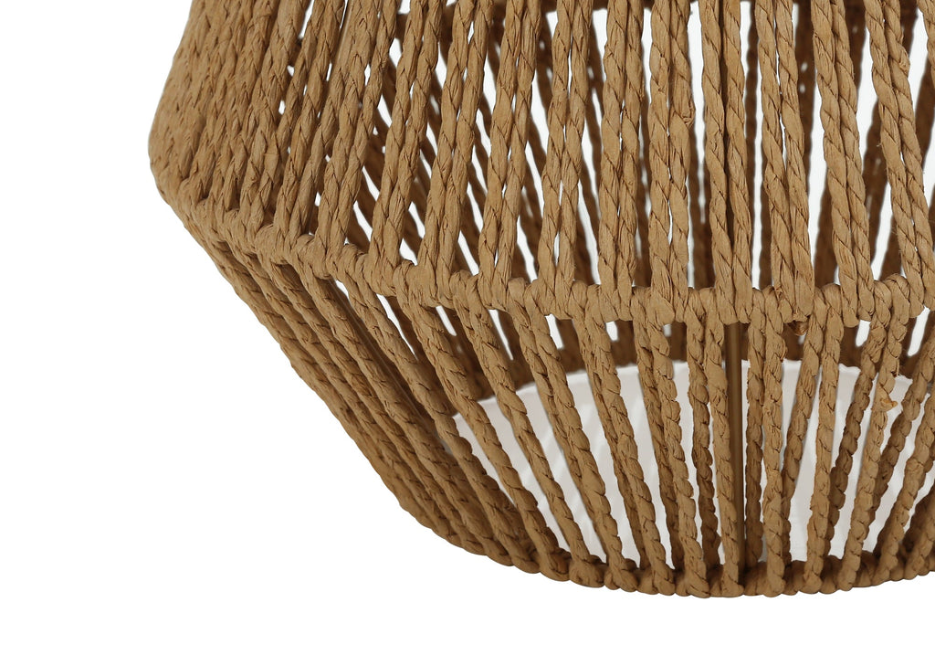 Lighting, 22'h, Table Lamp, Brown Rope, Beige Shade, Transitional