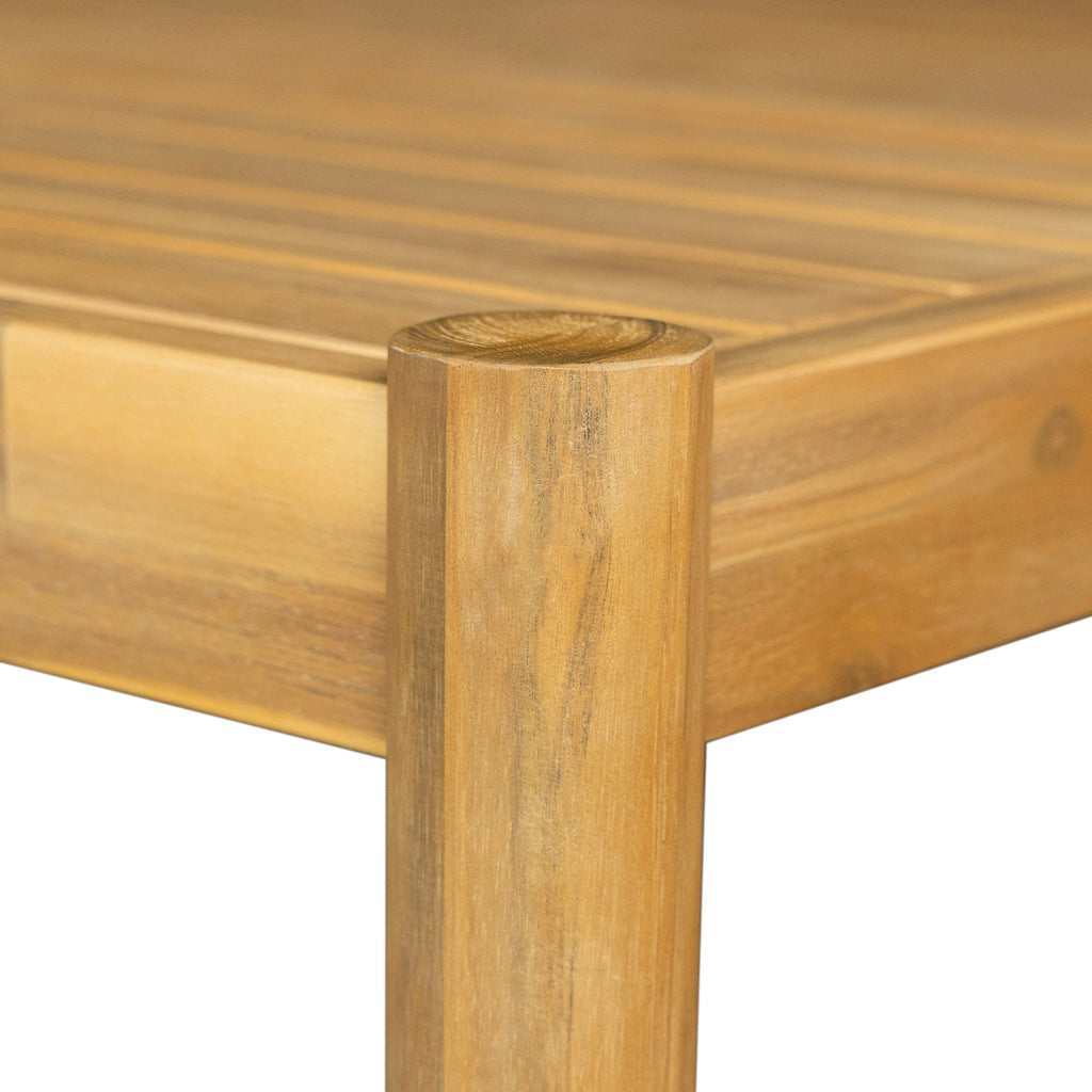 Classic Patio Dining Table, Acacia Wood, Light Teak Finish
