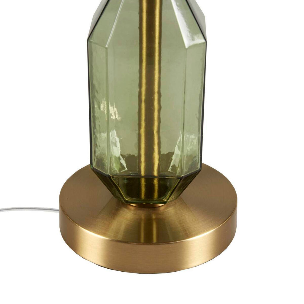 Faceted Green Glass Table Lamp Green See below