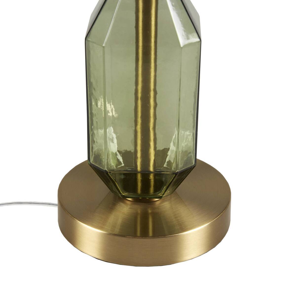 Faceted Green Glass Table Lamp Green See below