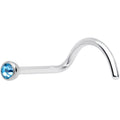 20G Aqua 2mm Grade 23 Titanium Press Fit Left Side Nose Screw