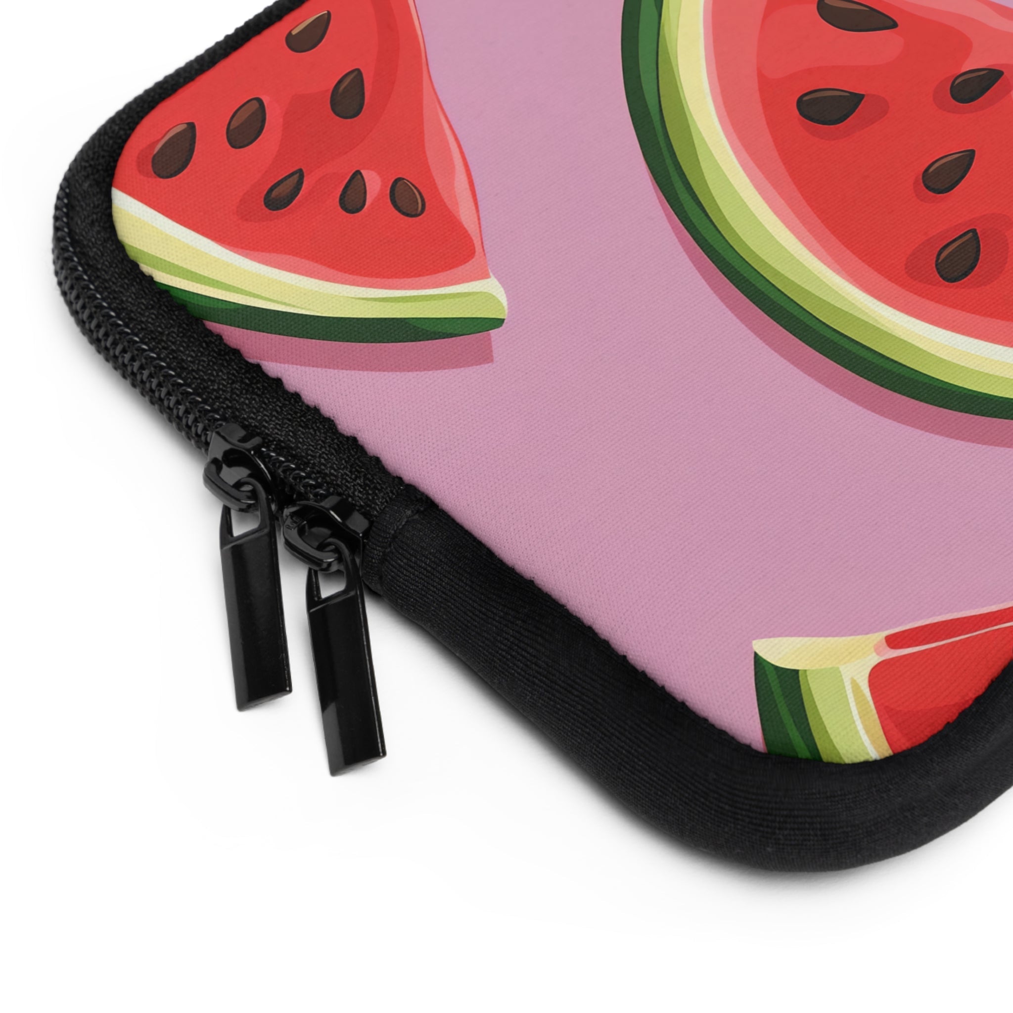 Pink Watermelon Laptop Sleeve | Summer Fruit Tech Cover for Beach Readers