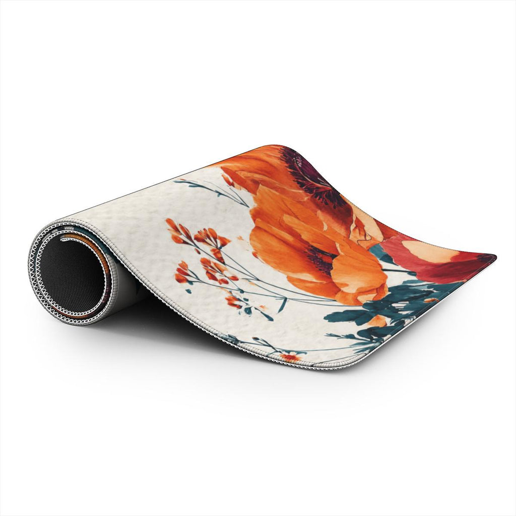 Boho Floral Desk Mat | Warm Watercolor Extended Mouse Pad for Aesthetic Setups
