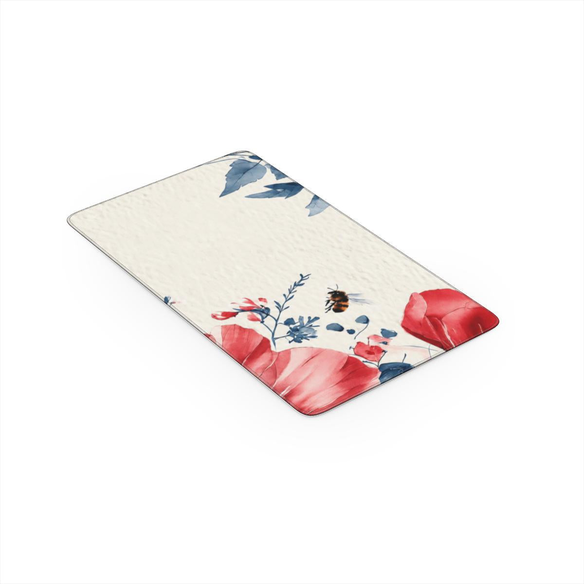 Pink Floral Desk Mat | Watercolor Coquette Extended Mouse Pad