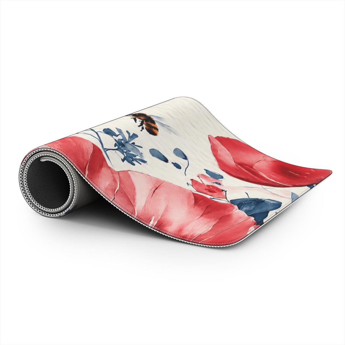 Pink Floral Desk Mat | Watercolor Coquette Extended Mouse Pad